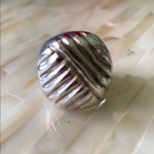 Ring Large Sterling Shape Silver Vintage Dome Ring Size 6